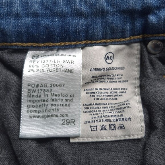 Adriano Goldschmied Stevie Ankle Slim Straight Jeans 29 Distressed Released Hem - Picture 9 of 9